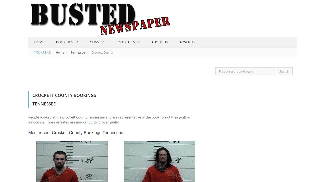 Crockett County, TN Mugshots - BUSTEDNEWSPAPER.COM