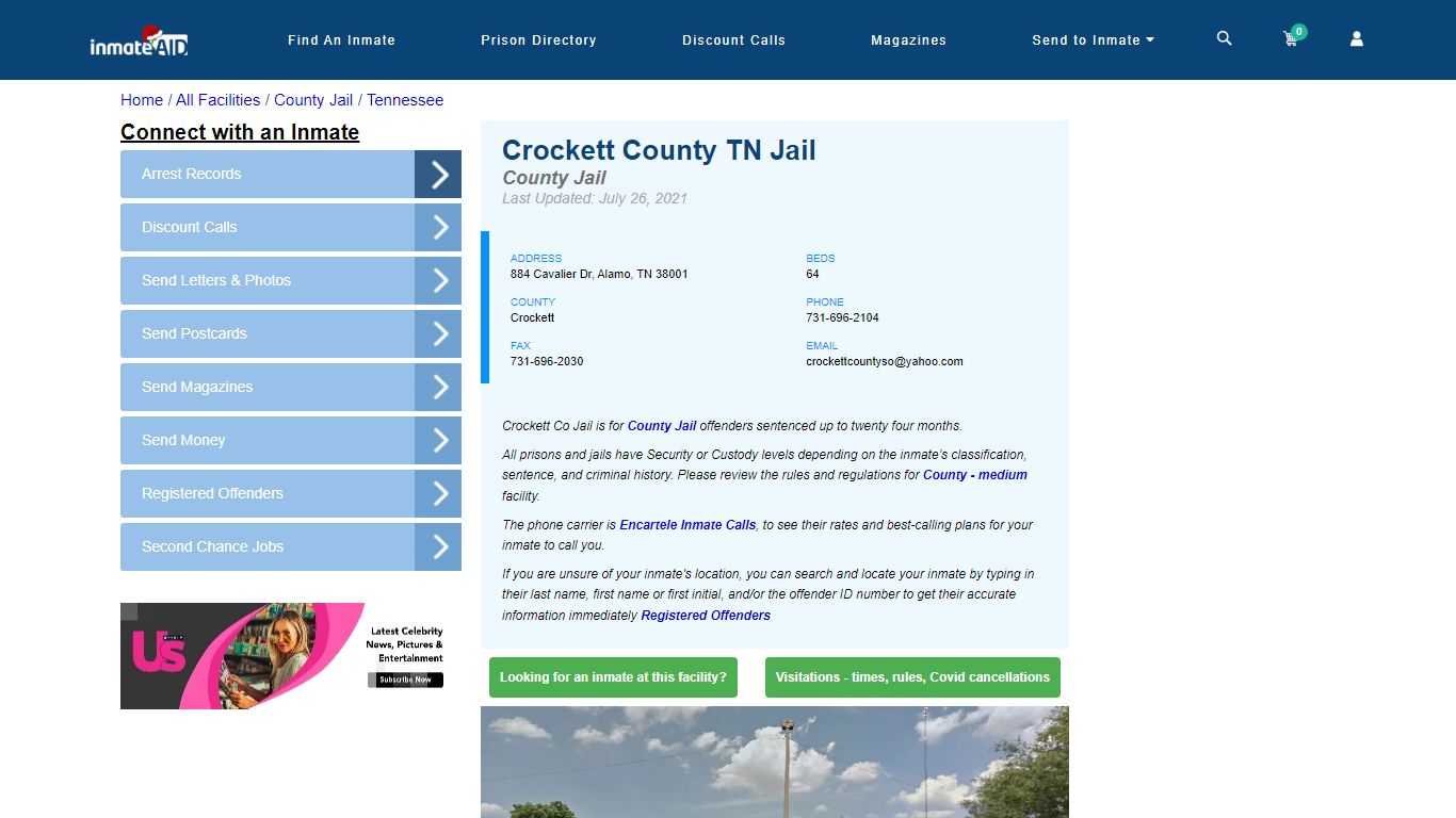 Crockett County TN Jail - Inmate Locator - Alamo, TN