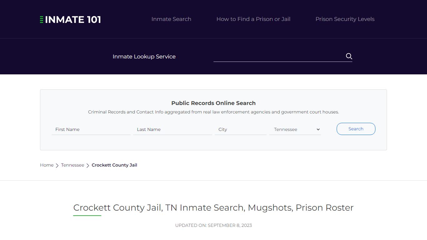 Crockett County Jail, TN Inmate Search, Mugshots, Prison Roster